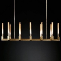 Подвесная люстра Imperiumloft Rh Canelle Linear Chandelier 12 Modern Brass 40.1549 в интернет-магазине "Галерея света"