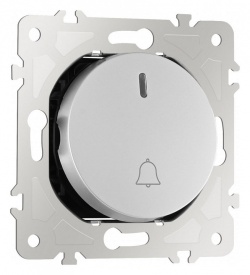 Кнопка звонка для жалюзи с подсветкой без рамки Arte Milano 202 202.37-1.silver в интернет-магазине "Галерея света"