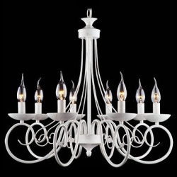 Подвесная люстра Eurosvet Provence 22404/8 белый с золотом в интернет-магазине "Галерея света"