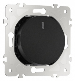 Выключатель одноклавишный с подсветкой без рамки Arte Milano 202 202.31-1.black в интернет-магазине "Галерея света"