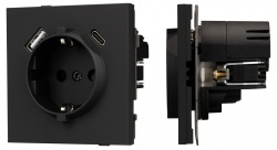 Розетка 2хUSB type A и C без рамки Arlight SCT-TENDO 054607 в интернет-магазине "Галерея света"
