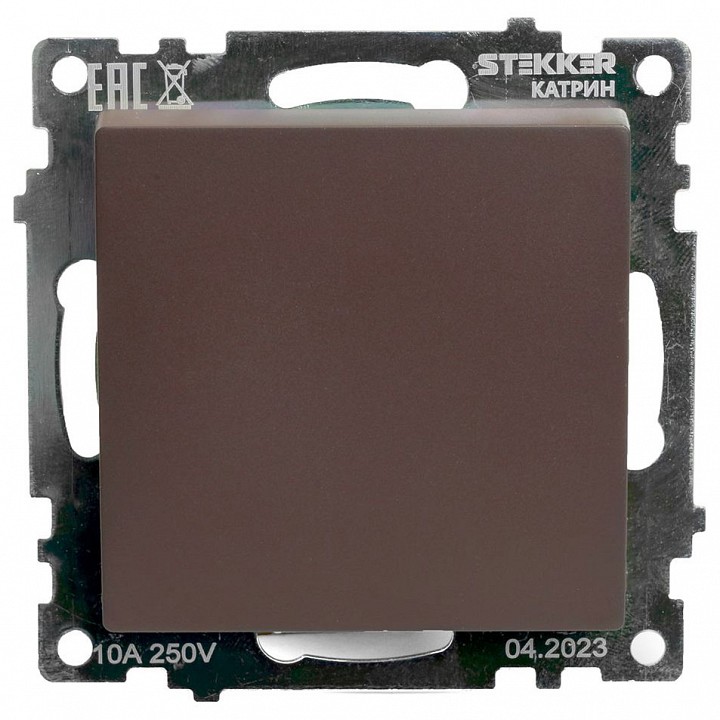 Переключатель перекрестный одноклавишный без рамки Stekker Катрин 49180 в интернет-магазине "Галерея света"