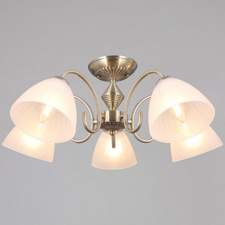 Люстра на штанге ILLUMICO  IL0897-5CSQ-26 AB ELITE в интернет-магазине "Галерея света"