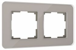 Рамка на 2 поста Werkel Elite (дымчатый, стекло) W0022417 в интернет-магазине "Галерея света"