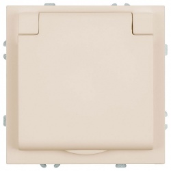 Розетка с заземлением и со шторкой, с крышкой Stekker Эмили 49907 в интернет-магазине "Галерея света"