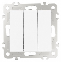 Выключатель трехклавишный без рамки Arte Milano 206 206.30-3.white в интернет-магазине "Галерея света"