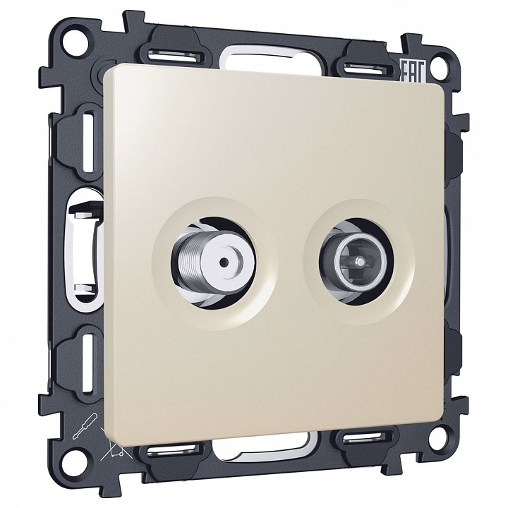 ТВ-розетка и SAT-розетка оконечная без рамки Ambrella Volt ALFA MA333310 в интернет-магазине "Галерея света"