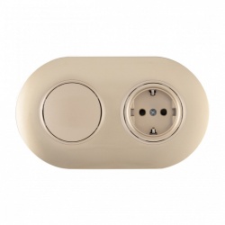 Блок с выключателями одноклавишными влагозащищенными Arte Milano SET08-2 SET08-2-40-1-30-1 shampan в интернет-магазине "Галерея света"