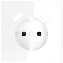 Накладка для розетки с заземлением и со шторками и 2хUSB type A Voltum S70 VLS000901 в интернет-магазине "Галерея света"