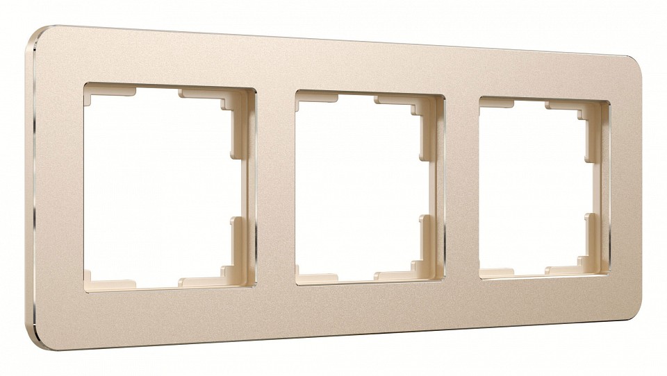 Рамка на 3 поста Werkel Platinum (шампань) W0032611 в интернет-магазине "Галерея света"