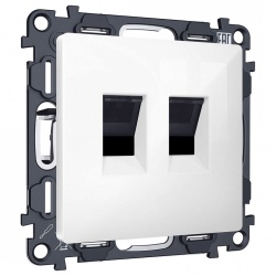 Розетка двойная Ethernet RJ-45 без рамки Ambrella Volt ALFA MA112110 в интернет-магазине "Галерея света"