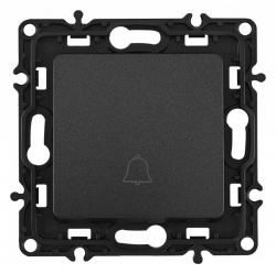 Кнопка звонка без рамки Arte Milano 217 217.36-1.black в интернет-магазине "Галерея света"