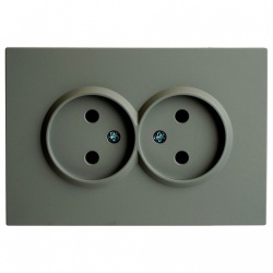 Розетка двойная без заземления и со шторкой Stekker Эмили 49955 в интернет-магазине "Галерея света"