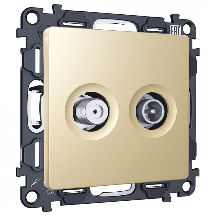 ТВ-розетка и SAT-розетка оконечная без рамки Ambrella Volt ALFA MA613310 в интернет-магазине "Галерея света"