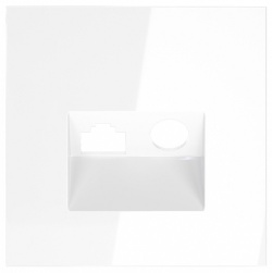 Накладка для ТВ-розетки и RJ-11 или RJ-45 Voltum S70 VLS002701 в интернет-магазине "Галерея света"