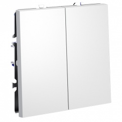 Выключатель проходной двухклавишный без рамки Voltum S70 VLS020302 в интернет-магазине "Галерея света"