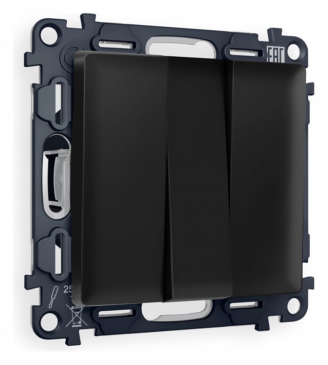 Выключатель трехклавишный без рамки Ambrella Volt ALFA MA805010 в интернет-магазине "Галерея света"