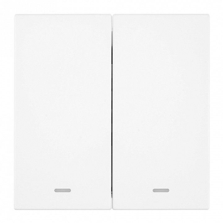 Выключатель двухклавишный с подсветкой без рамки Stekker Мия 50432 в интернет-магазине "Галерея света"