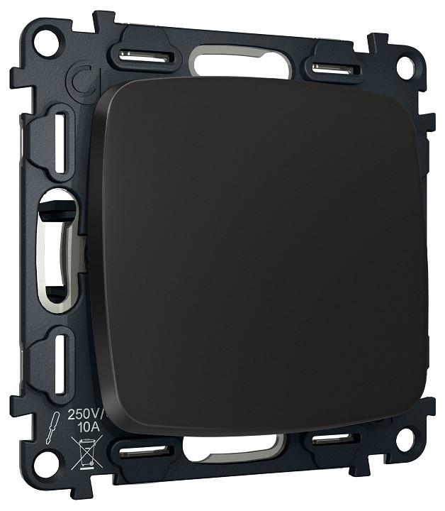 Выключатель самовозвратный одноклавишный без рамки Ambrella Volt MO MO801050 в интернет-магазине "Галерея света"