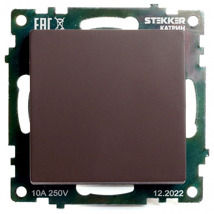 Переключатель одноклавишный без рамки Stekker Катрин 49018 в интернет-магазине "Галерея света"