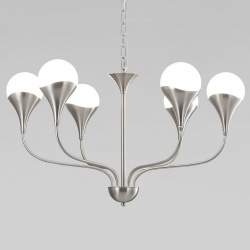Подвесная люстра Eurosvet Calyx 60169/6 никель в интернет-магазине "Галерея света"