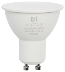 Лампа светодиодная MyFar Базиc GU10 GU10 6Вт 3000K MB1201GU10-6W3K в интернет-магазине "Галерея света"