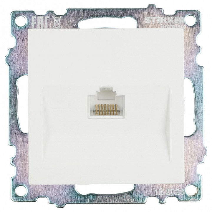 Розетка Ethernet RJ-45 без рамки Stekker Катрин 39305 в интернет-магазине "Галерея света"