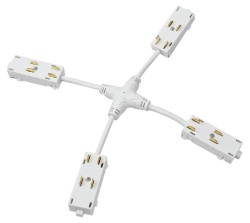 Токопровод X-образный центральный Denkirs SMART UNI TR2116-WH в интернет-магазине "Галерея света"