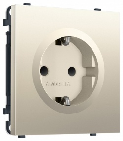 Розетка с заземлением и со шторкой, без рамки Ambrella Volt MS MS547010 в интернет-магазине "Галерея света"