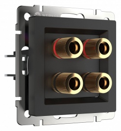 Розетка акустическая без рамки Werkel черный матовый W1185008 в интернет-магазине "Галерея света"