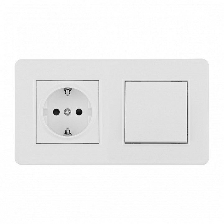 Блок с розеткой и выключателем Arte Milano SET16-2 SET16-2-40-1-30-1 white в интернет-магазине "Галерея света"