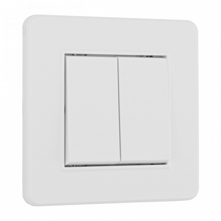 Выключатель двухклавишный Arte Milano SET16-1 SET16-1-30-2 white в интернет-магазине "Галерея света"