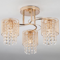 Люстра на штанге Eurosvet Bonnie 30137/3 золото в интернет-магазине "Галерея света"