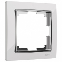 Рамка на 1 пост Werkel Snabb (белый/хром) W0011901 в интернет-магазине "Галерея света"