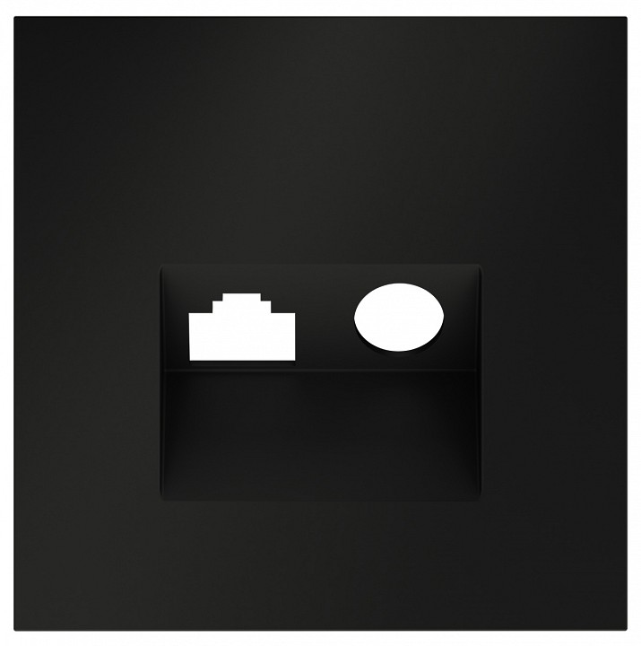 Накладка для ТВ-розетки и RJ-11 или RJ-45 Voltum S70 VLS002708 в интернет-магазине "Галерея света"