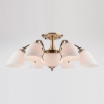 Потолочная люстра Eurosvet Ariele 22010/6+2 античная бронза в интернет-магазине "Галерея света"