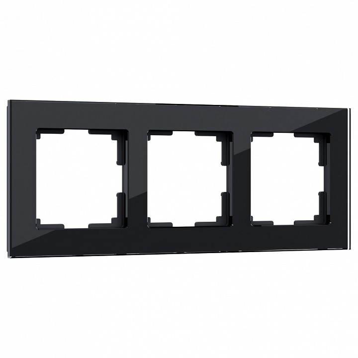 Рамка на 3 поста Werkel Favorit (черный) W0031108 в интернет-магазине "Галерея света"