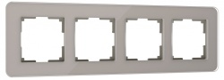 Рамка на 4 поста Werkel Elite (дымчатый, стекло) W0042417 в интернет-магазине "Галерея света"