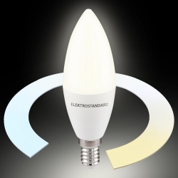 Лампа светодиодная с управлением через Wi-Fi Elektrostandard Умная лампа Свеча E14 7Вт 3300-6500K BLE2779 в интернет-магазине "Галерея света"