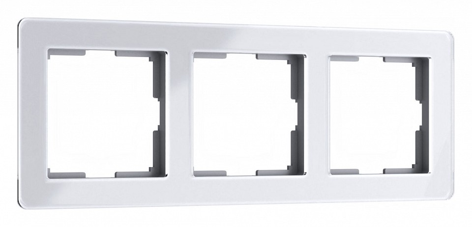Рамка на 3 поста Werkel Acrylic (белый) W0032701 в интернет-магазине "Галерея света"