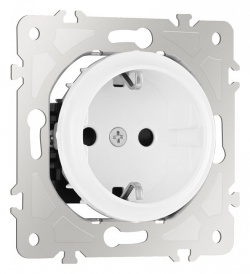 Розетка с заземлением и со шторкой, без рамки Arte Milano am-202 202.40-1.white в интернет-магазине "Галерея света"
