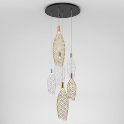 Подвесной светильник Eurosvet Ruche 90352/6 золото/хром в интернет-магазине "Галерея света"