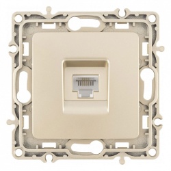 Розетка телефонная RJ-11 без рамки Arte Milano am-217 217.51-1.shampan в интернет-магазине "Галерея света"
