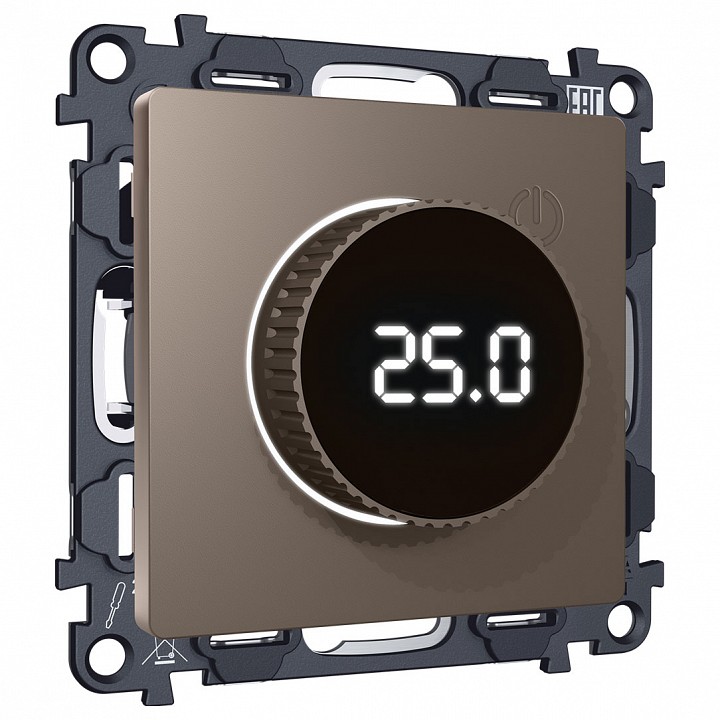 Терморегулятор электромеханический для теплого пола без рамки Ambrella Volt ALFA MA635810 в интернет-магазине "Галерея света"