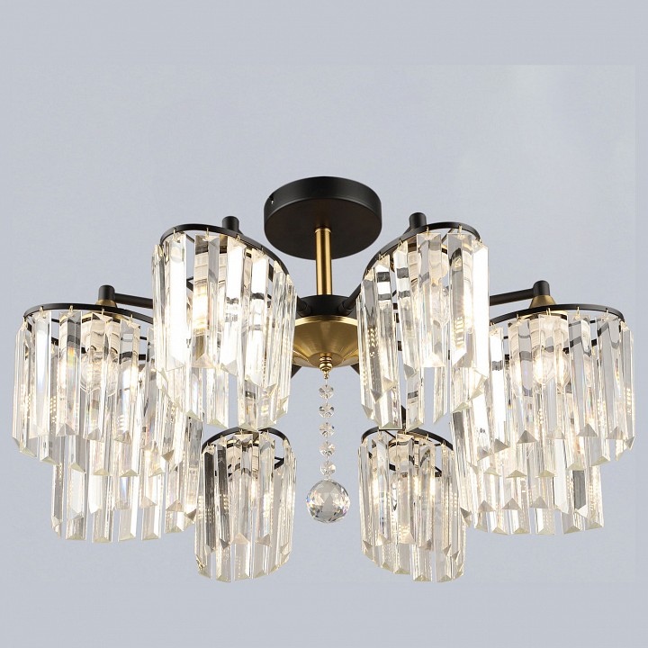 Люстра на штанге 63660 63660-0.3-08 BK+COP в интернет-магазине "Галерея света"