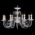 Подвесная люстра Eurosvet Tomas 60018/8 белый с золотом в интернет-магазине "Галерея света"