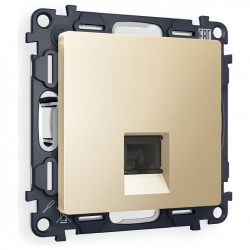 Розетка Ethernet RJ-45 и со шторками, без рамки Ambrella Volt ALFA MA612005 в интернет-магазине "Галерея света"