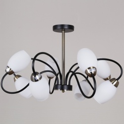 Люстра на штанге 01270-1 01270-0.3-08B BK+AB в интернет-магазине "Галерея света"