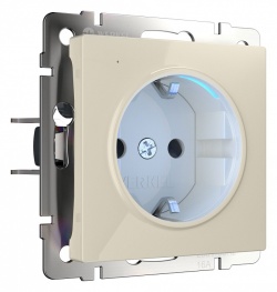 Розетка с заземлением с подсветкой, без рамки Werkel слоновая кость W1171403 в интернет-магазине "Галерея света"