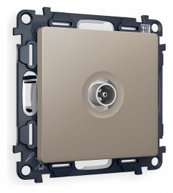 ТВ-розетка проходная без рамки Ambrella Volt ALFA MA373030 в интернет-магазине "Галерея света"